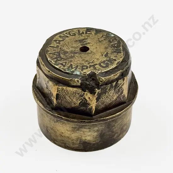 Vintage Single Langley & Son Frampton Brass Hub Cap