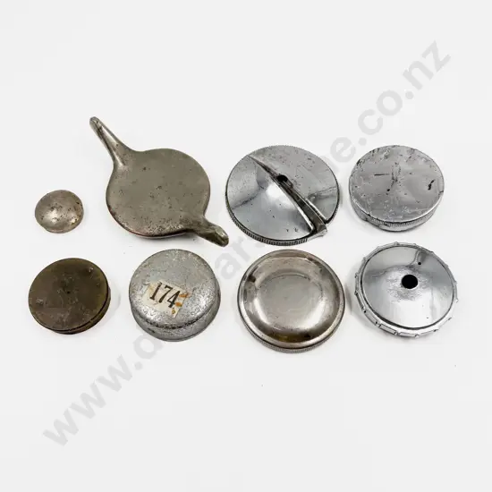 Seven Various Vintage Radiator and Other Caps