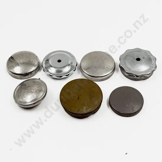 Seven Various Vintage Radiator and Other Caps