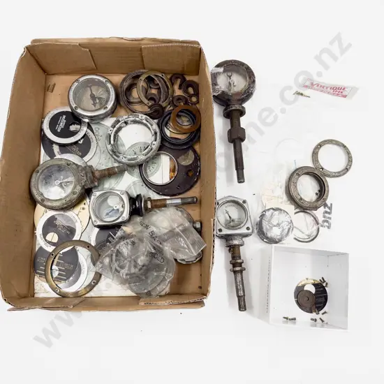 Collection Moto Meter New Plates for Repair and Various Vintage Parts