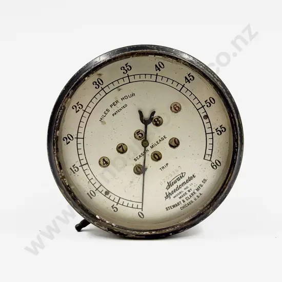 Japanned Brass Cased Stewart Speedometer