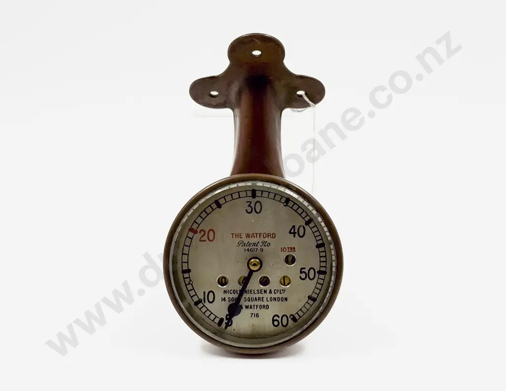 Brass Cased The Watford Speedometer Image 1++