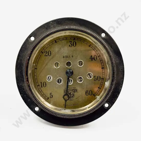 Japanned Brass Cased Smiths Speedometer