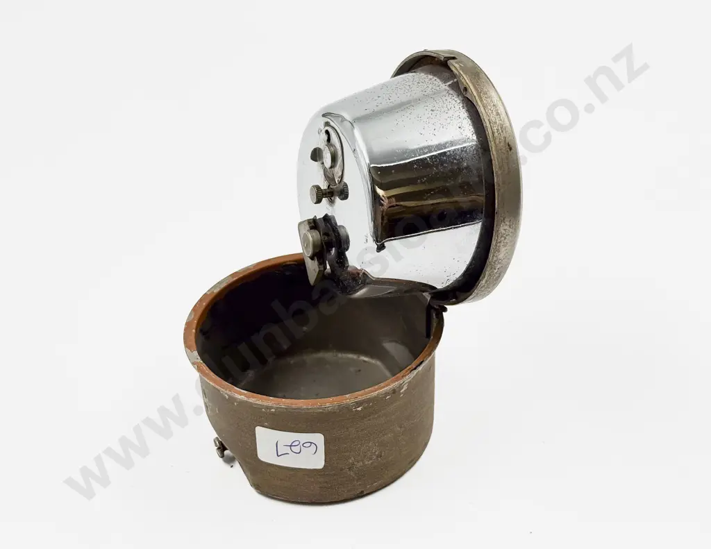 Smiths 131248 White Metal & Chromed Cased Lever Wind Car Clock Image 1++