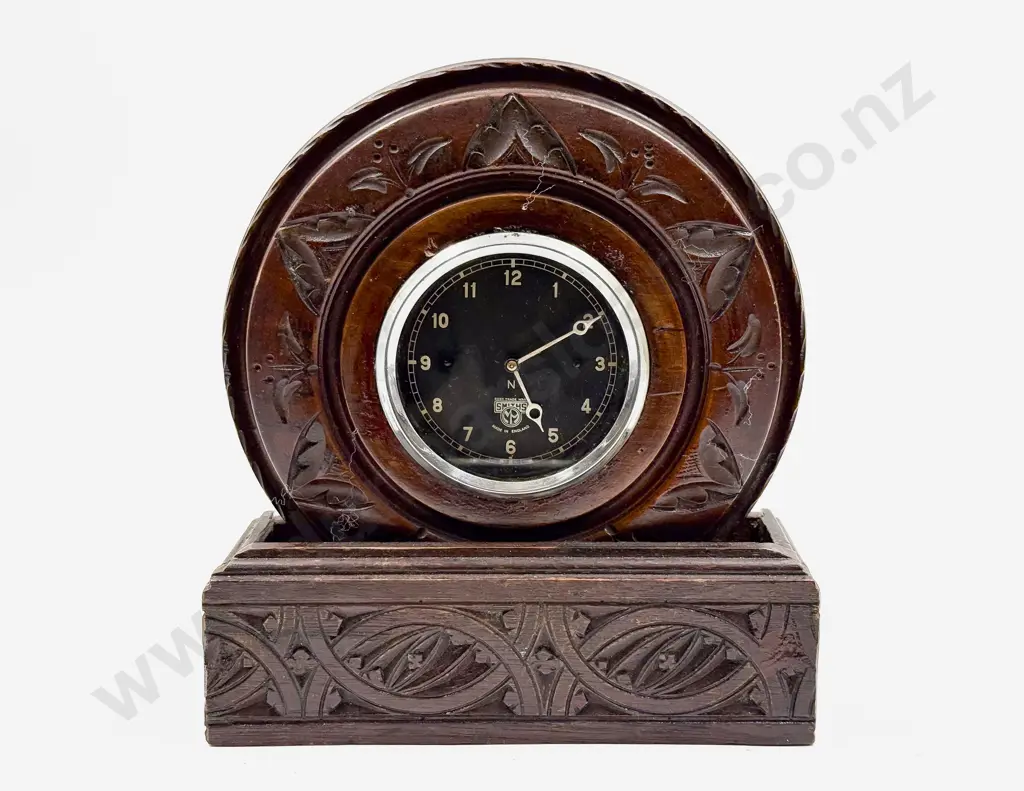 Smiths 8 Day Lever Wind Car Clock Image 1++
