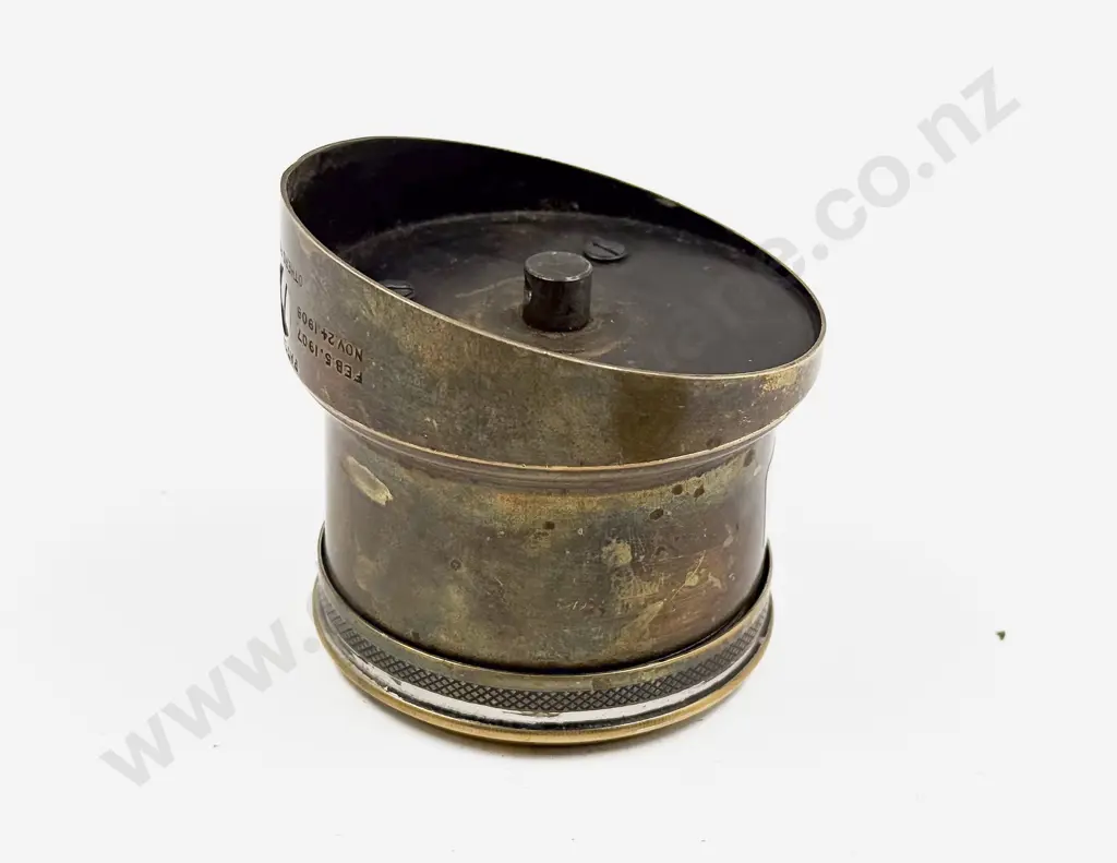 Phinney-Walker Brass Cased 8 Day Rim Wind Car Clock Image 1++