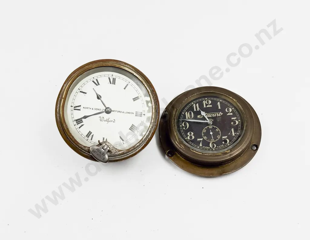 Two Stewart and North & Sons Ltd Car Clocks Image 1++