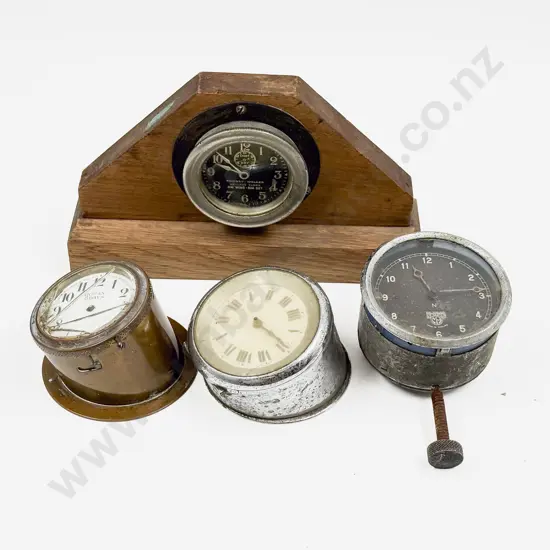 Four Various Car Dashboard Clocks