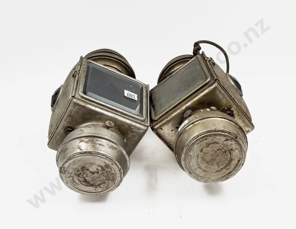 Antique Pair of CM Hall Carriage Lamps Image 1++