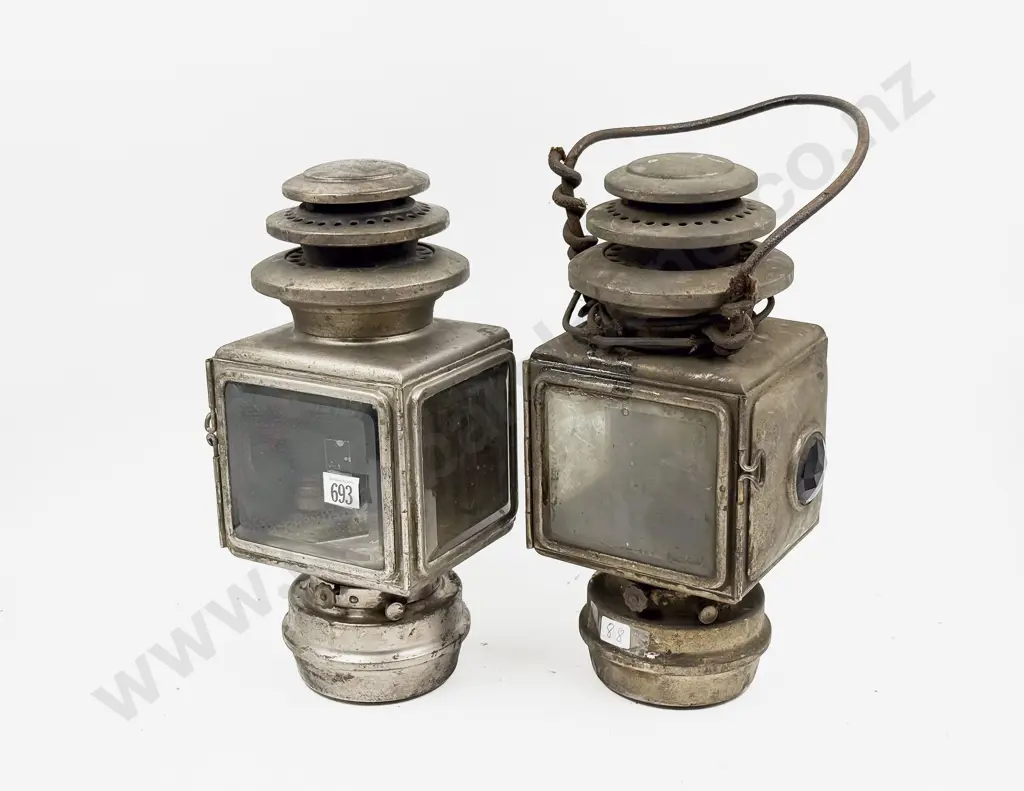 Antique Pair of CM Hall Carriage Lamps Image 1++
