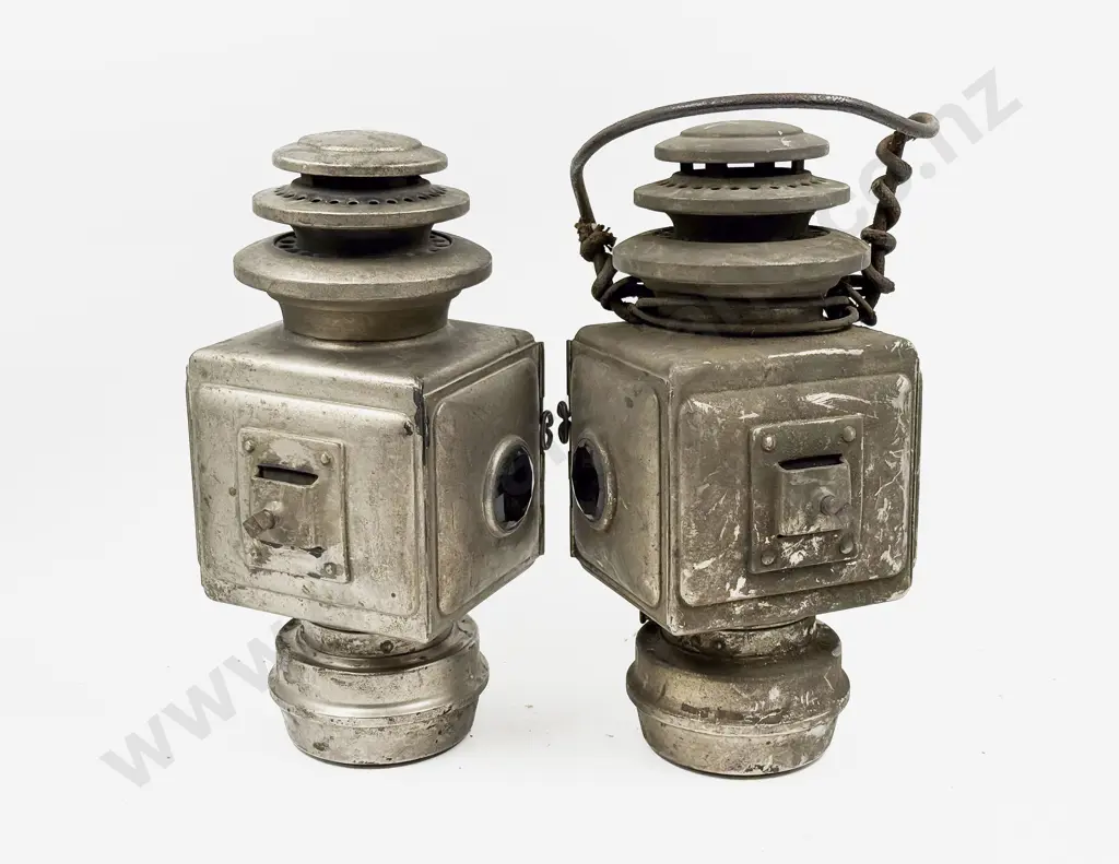 Antique Pair of CM Hall Carriage Lamps Image 1++