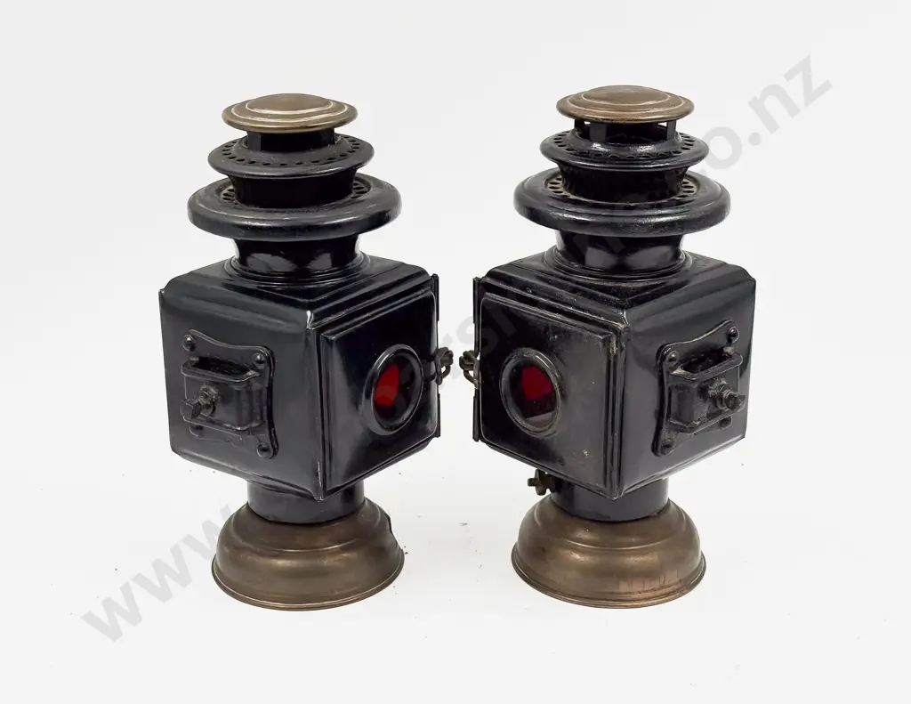 Pair Antique Un-Branded Gas Lamps Image 1++