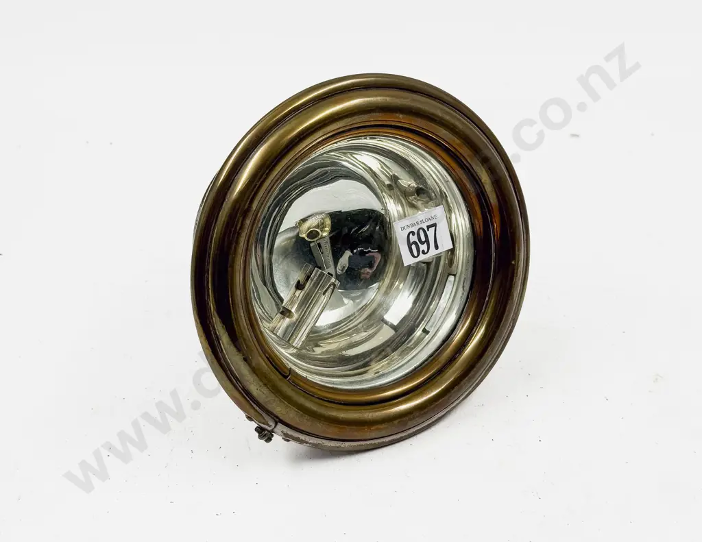 Vintage All Brass Unbranded Car Electric Lamp Image 1++