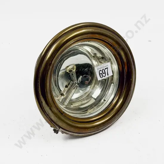 Vintage All Brass Unbranded Car Electric Lamp