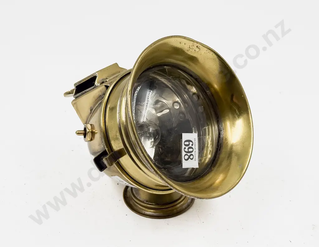 Vintage All Brass Unbranded Car Electric Lamp Image 1++