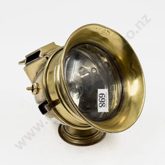 Vintage All Brass Unbranded Car Electric Lamp