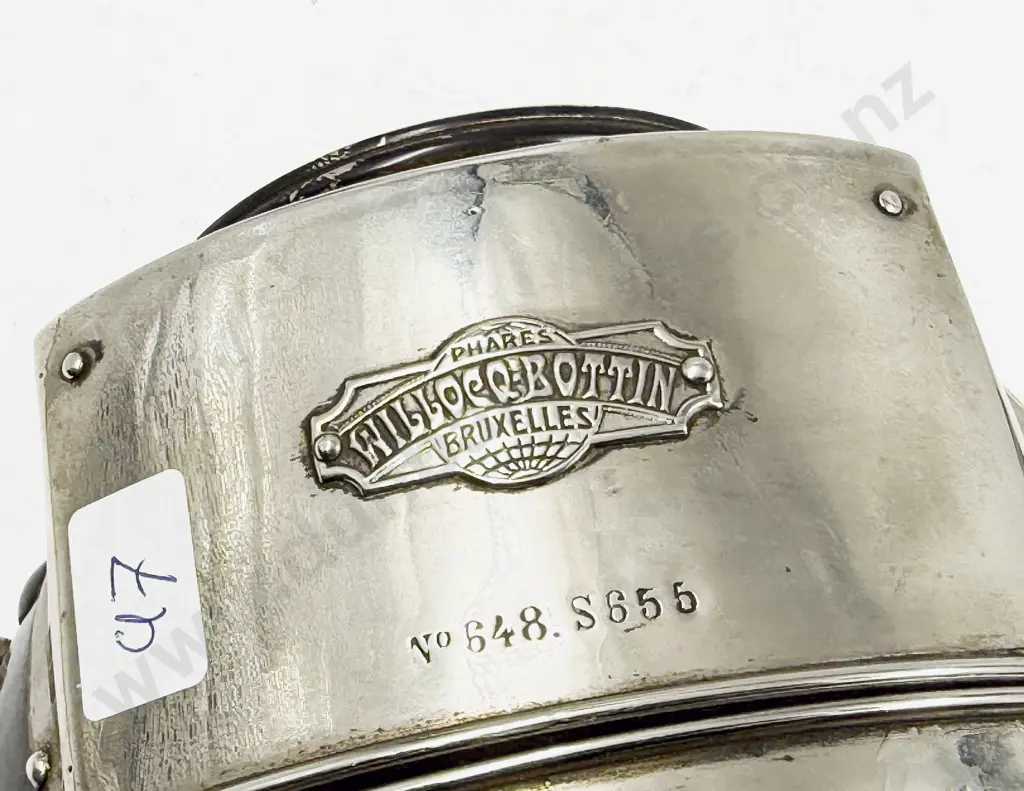 Antique Willocq-Bottin Bruxelles Acetylene Projector Headlamp Image 1++