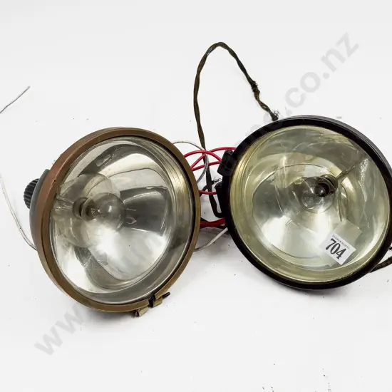 Two MFG Co Vintage Electric Searchlights