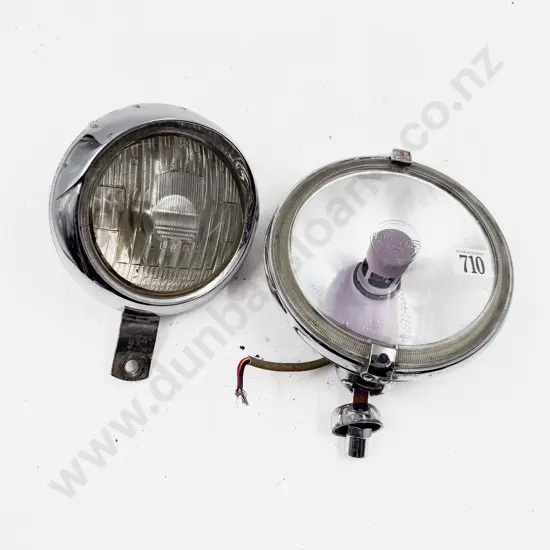 Two Lucas Fog Head Lamps