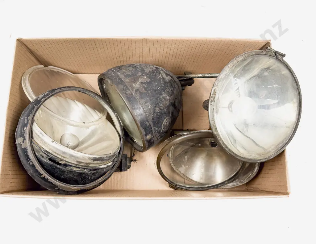 Rotax - Lucas and Un-Branded Pair Spot Head Lamps Image 1++