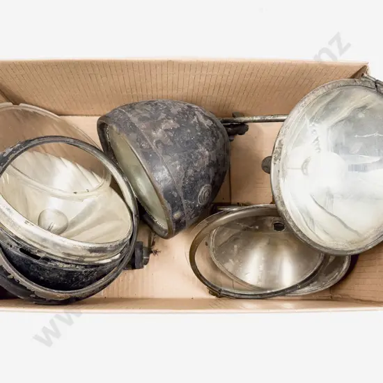 Rotax - Lucas and Un-Branded Pair Spot Head Lamps