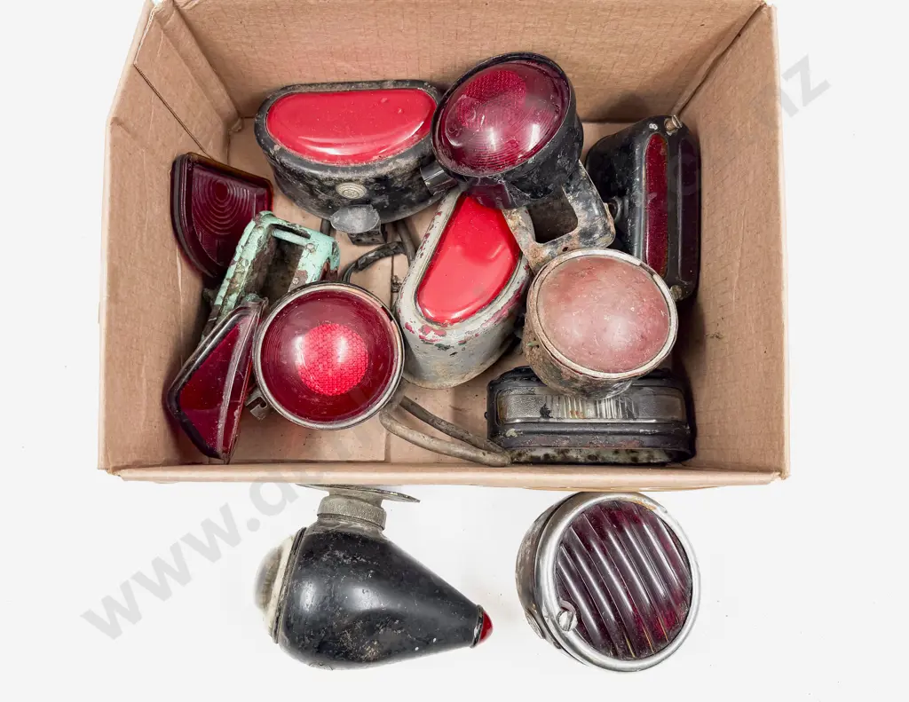 Qty Assorted Vintage Tail and Side Lights suitable for repair and or parts Image 1++