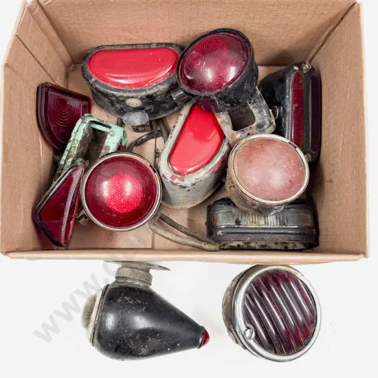 Qty Assorted Vintage Tail and Side Lights suitable for repair and or parts