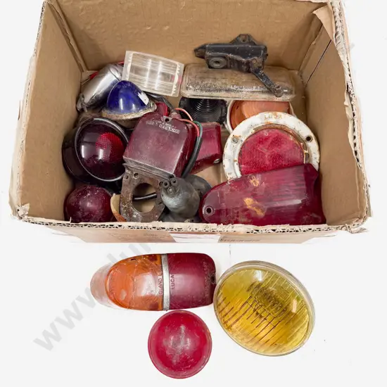 Qty Assorted Mainly Plastic Tail Light Lenses and some fittings