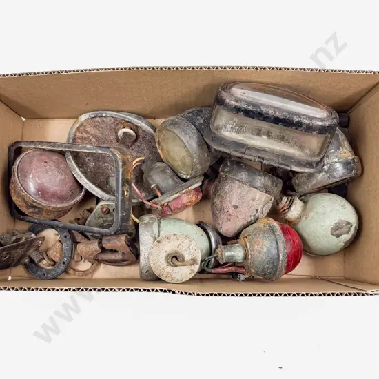 Qty Assorted Vintage Side and Tail Lights suitable for repair and or parts