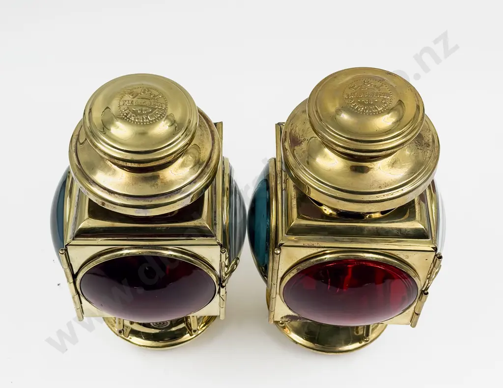 Pair Replica Brass E & J Ford Model T Kerosene Head Lamps Image 1++
