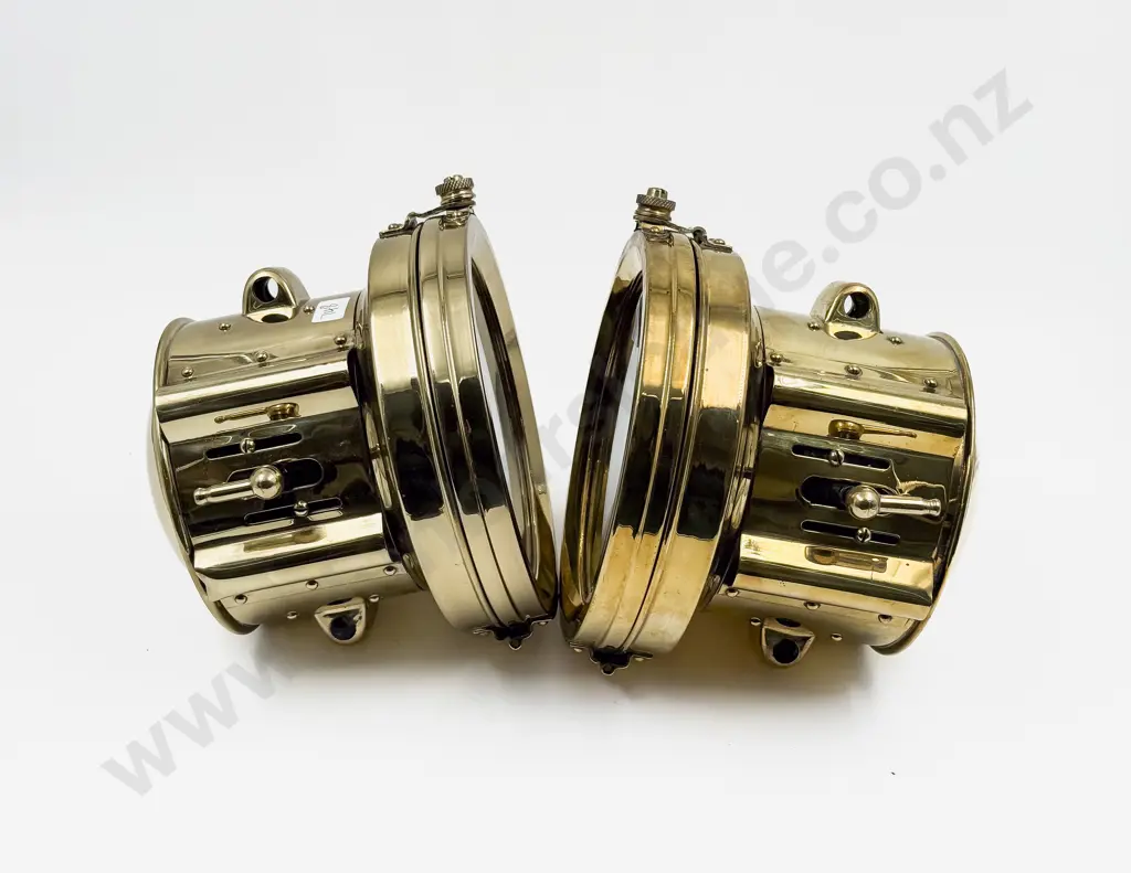 Pair of Replica Brass Edmunds & Jones E & J Ford Model 666 Head Lamps Image 1++