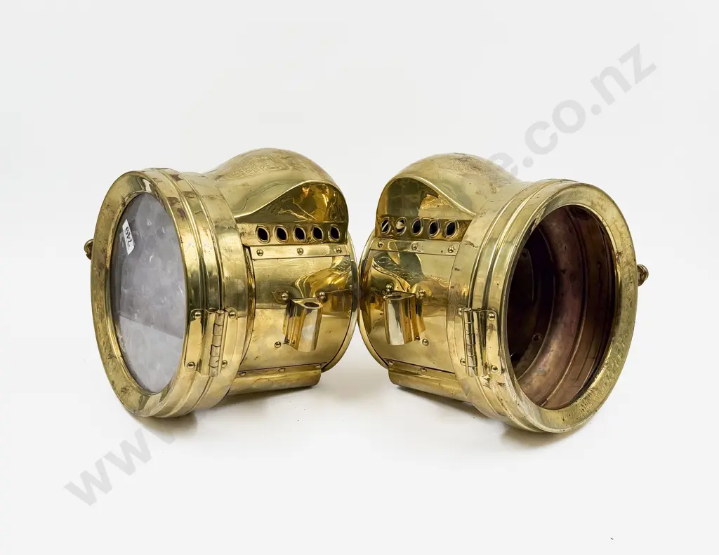 Pair of Replica Brass Edmunds & Jones E & J Ford Model 666 Head Lamps Image 1++