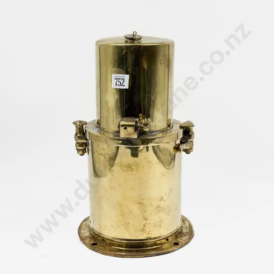 Vintage Brass Cylindrical Acetylene Generator