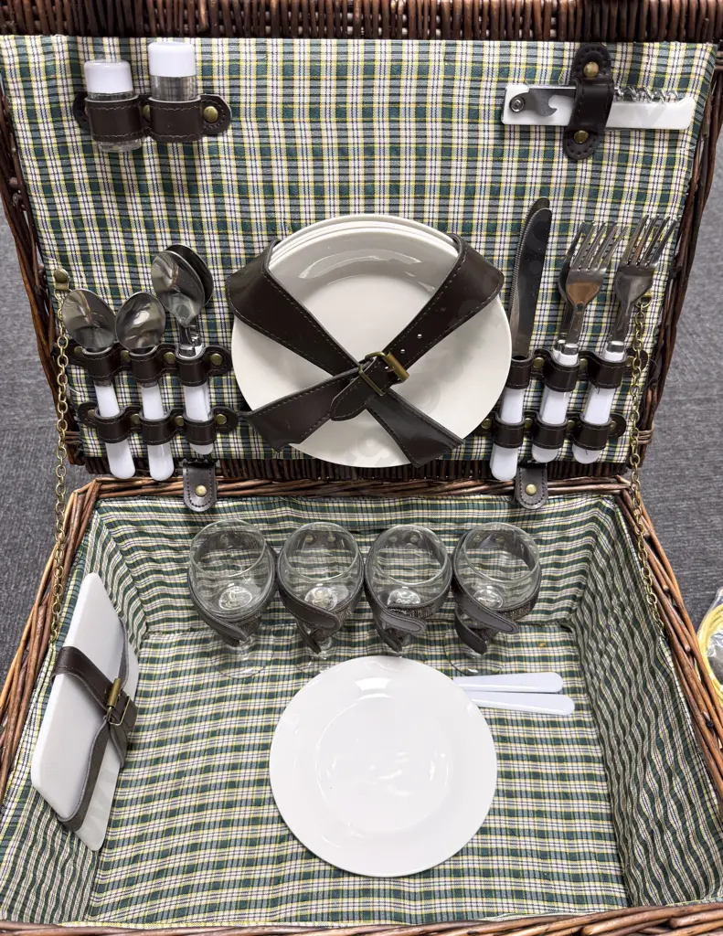 Part Boxed 'High-Way Electric Jug' with Modern Cane Picnic Hamper Image 1++