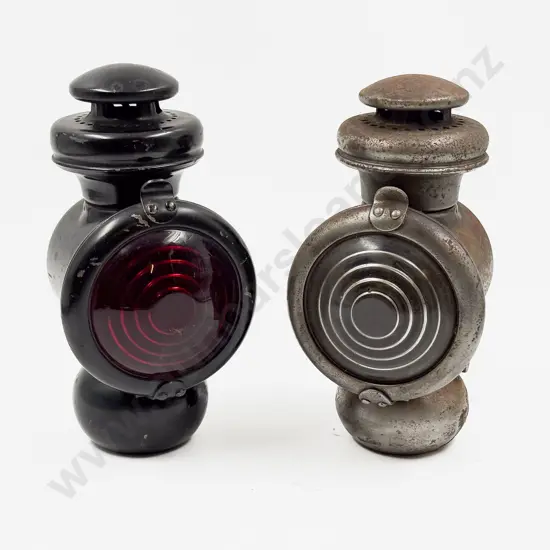 Two Mixed Type Model T Ford Kerosene Lamps