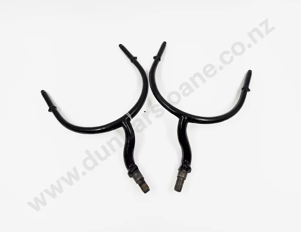 Pair Restored Black Lacquered Model T Headlight Brackets Image 1++