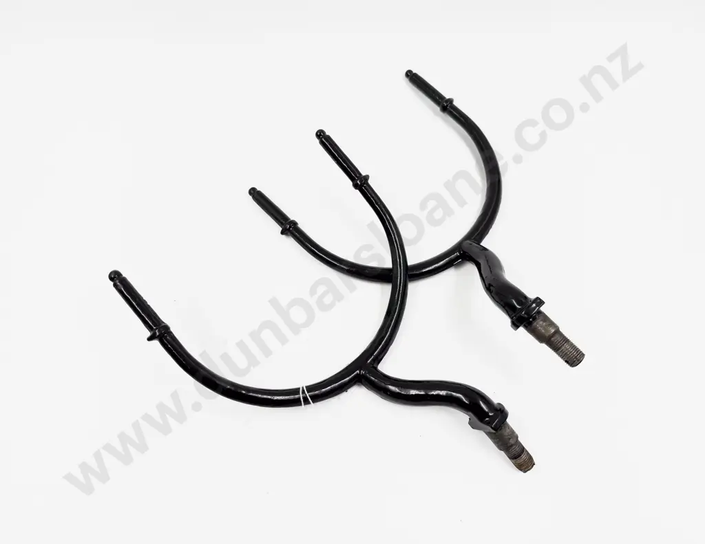 Pair Restored Black Lacquered Model T Headlight Brackets Image 1++