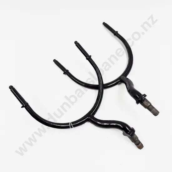 Pair Restored Black Lacquered Model T Headlight Brackets