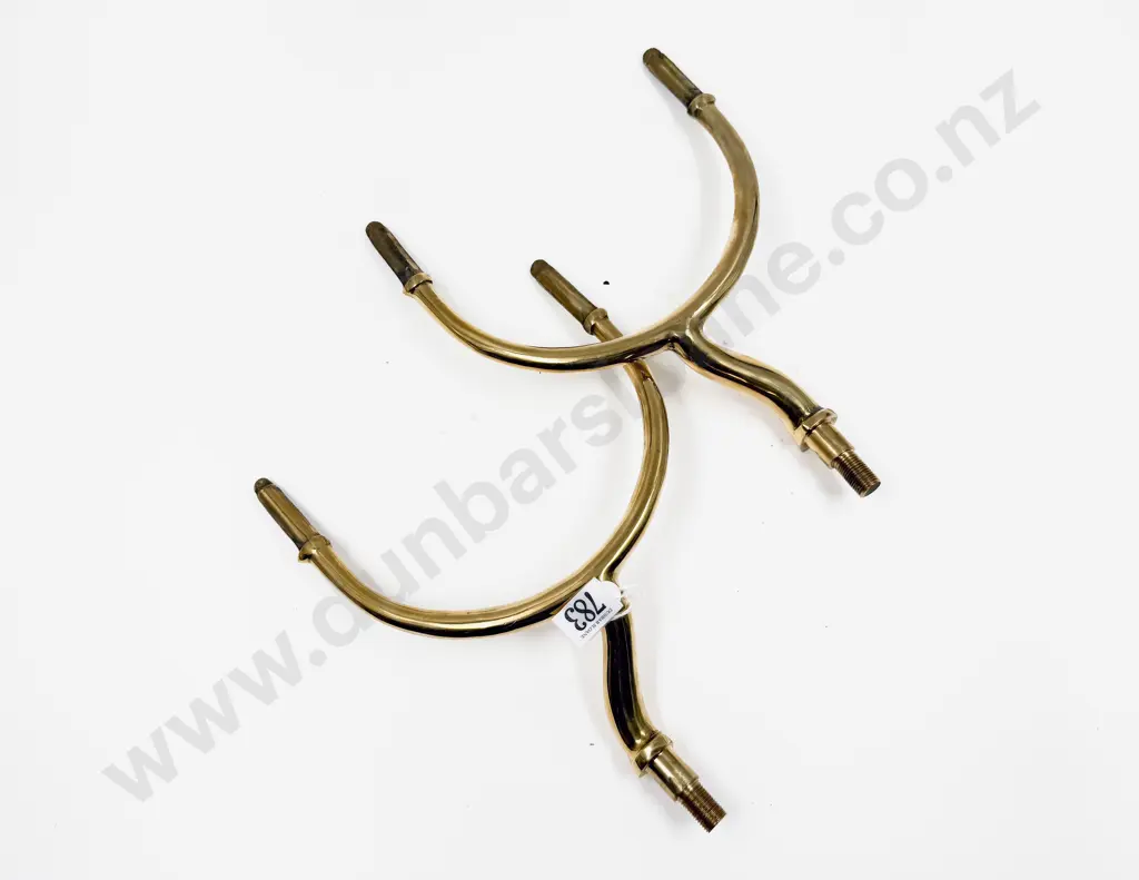 Pair New Replica 1911-1914 Model T Cast Brass Headlight Brackets Image 1++