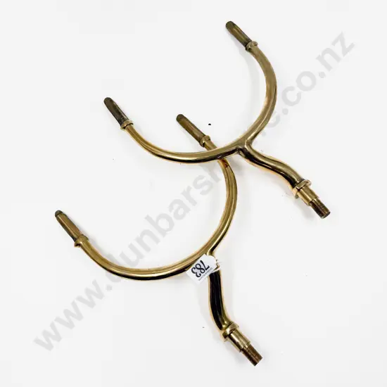 Pair New Replica 1911-1914 Model T Cast Brass Headlight Brackets