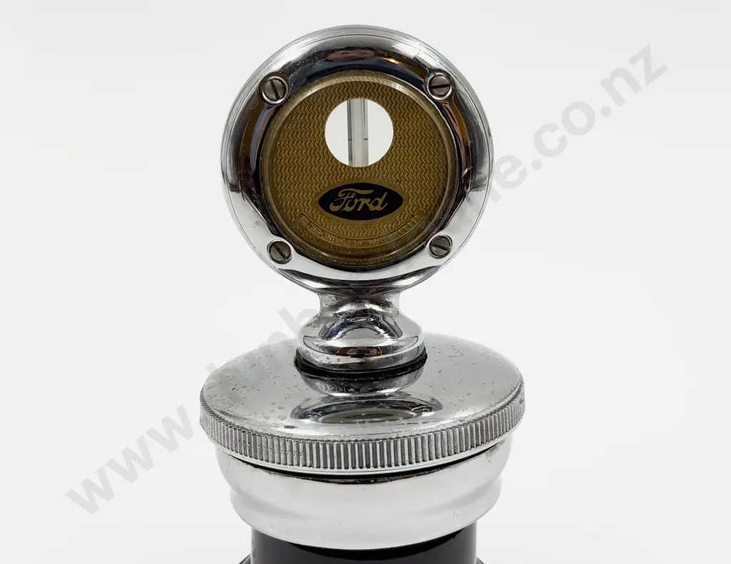 Restored Ford Moto Meter on Hinged Heavy Chrome Plated Radiator Cap Image 1++