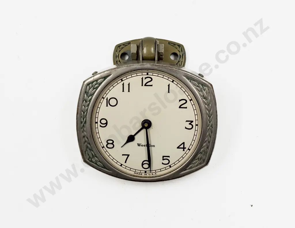 Model A Ford Art Deco Westclox Dashboard Clock Image 1++