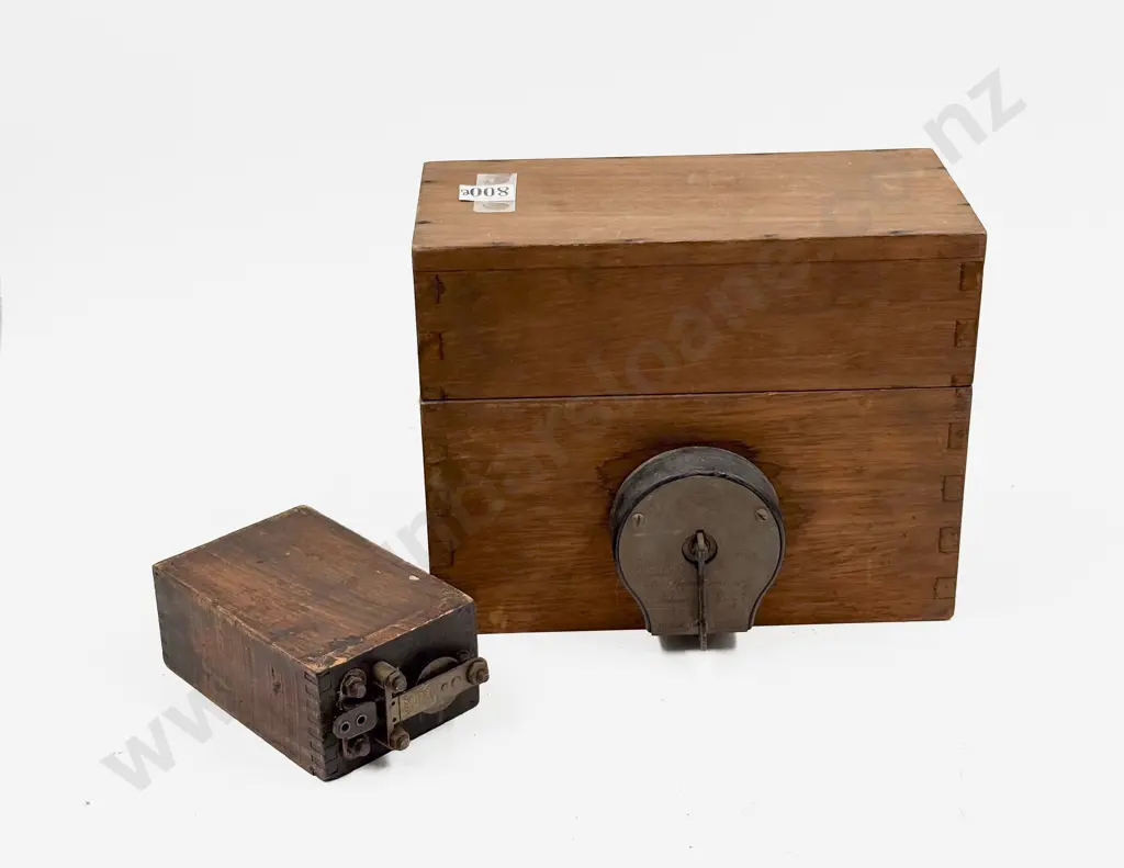 Vintage Ford Wooden Coil Box and Buzz Coil Box Image 1++