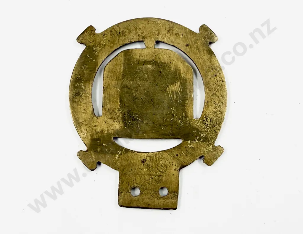 Brass Model T Ford Register Great Britain Car Mascot and Ford Motor Co Brass Plaque Image 1++