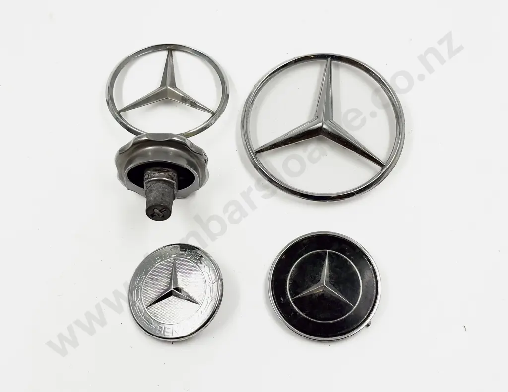 Mercedes Hood Emblem and Three Badges Image 1++