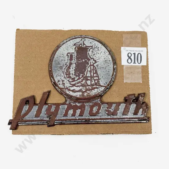 C1940 Plymouth Trunk Lid Emblem
