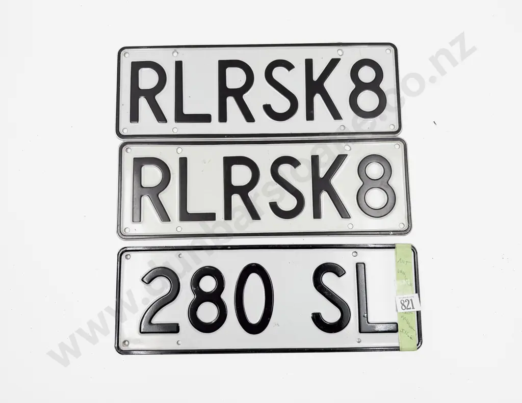 Two Pair Modern Automobile Number Plates Image 1++