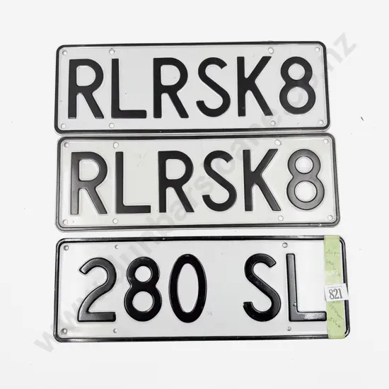 Two Pair Modern Automobile Number Plates