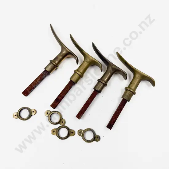 Vintage/Replica Set Four Brass Exterior Door Handles