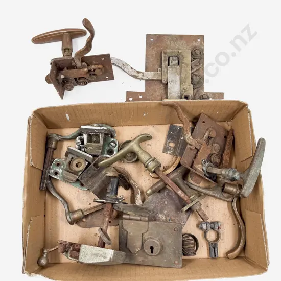 Collection Vintage Door Locks Handles and Bits suitable for repair and or restoration
